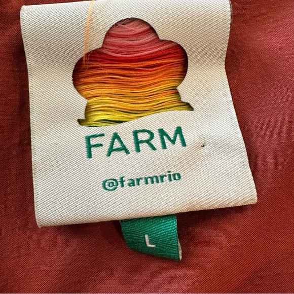 Farm Rio Ruffle Strap Rust Maxi Dress - Picture 12 of 16